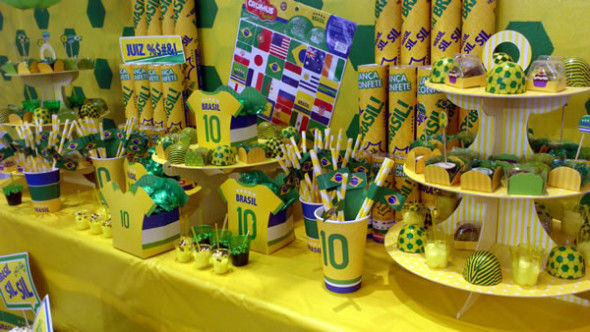 Inspire-se na Copa do Mundo 2014 para criar uma decoração de aniversário