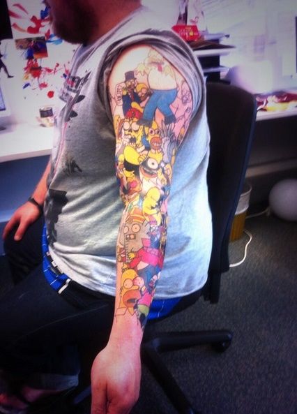 record-homem-mais-tatuagens-simpsons