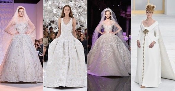 Modelos de vestidos de noiva 2014 direto da 'Semana de alta-costura de Paris'