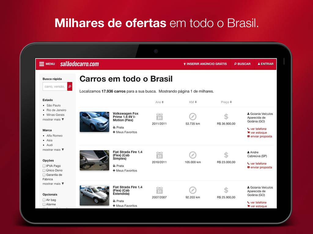 app android tablet - divulgação