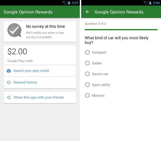 Google Opinion Rewards