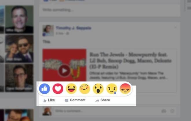 Novos emoticons e botões do Facebook