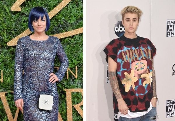 Lily Allen e Justin Bieber