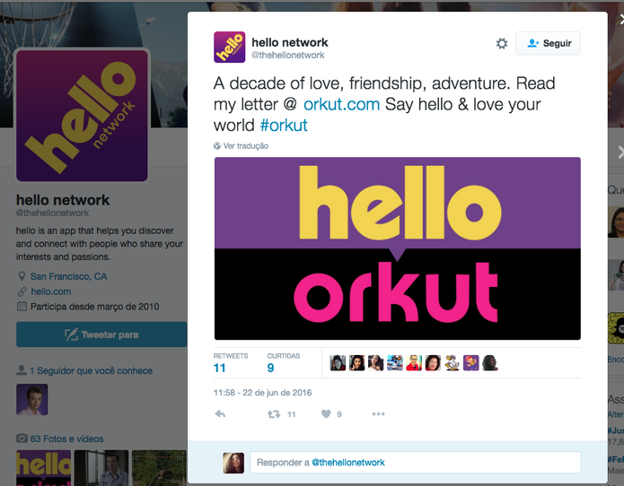 Hello: veja detalhes sobre nova rede social de Orkut Buyukkokten