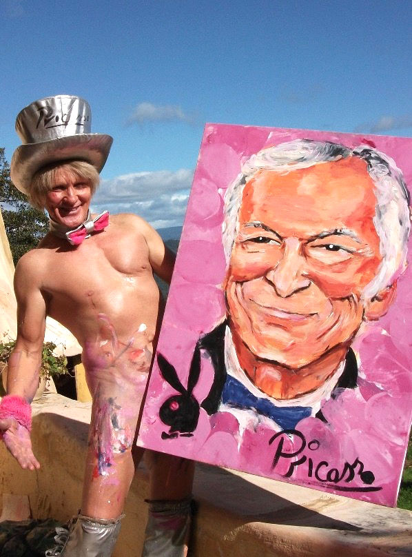 Quadro pintado com um pênis