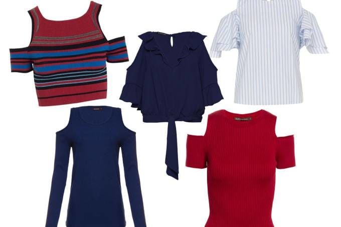 Opções de blusas com decote no ombro para o verão